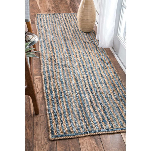 Beachcrest Home Arbury Striped Hand Braided Beige Area Rug & Reviews